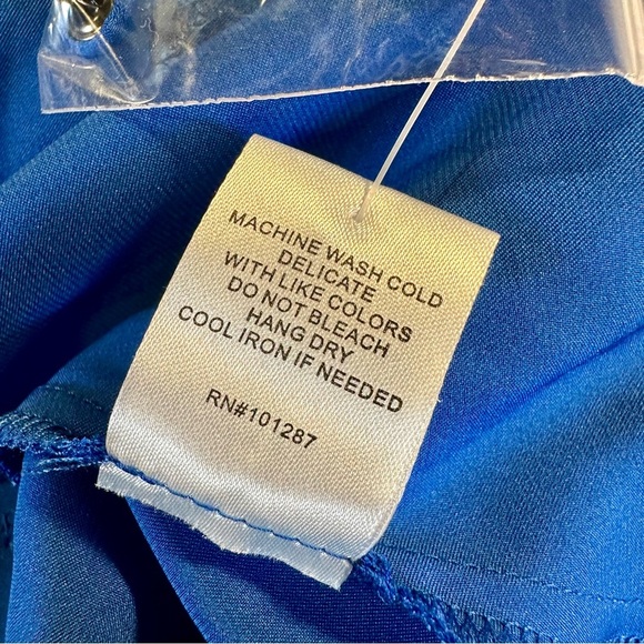 NWT Alexia Admor ‘Nola’ Puff Sleeve Fit & Flare Dress in “Lapis” Blue Size 10 - Picture 16 of 16